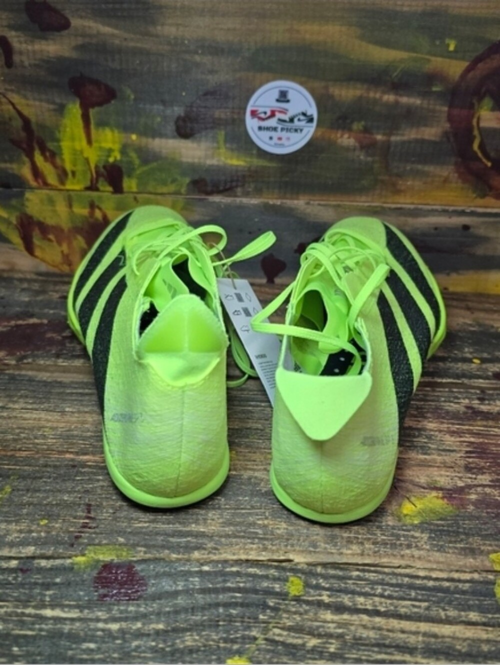 Adidas Adizero Prime SP 3 Strung Spikes Neon Lucid Lemon IH5800 Men’s Sz 7 New - Picture 6 of 8